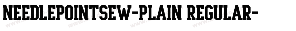 NeedlePointSew-Plain Regular字体转换